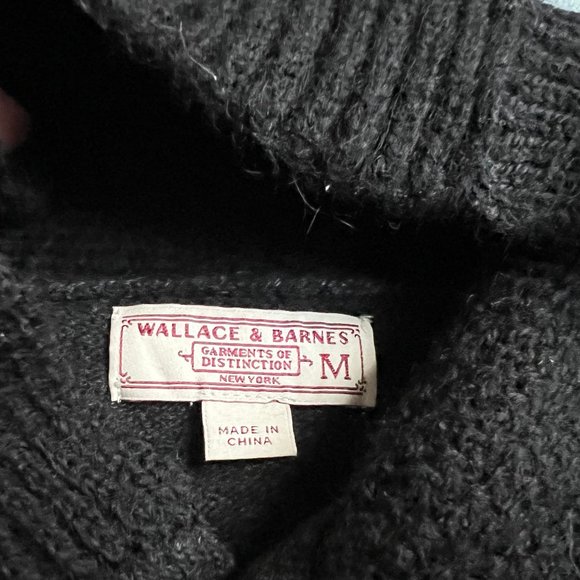 Wallace & Barnes J. Crew Wool Cardigan Sweater w/ toggle medium $348 - Picture 4 of 6